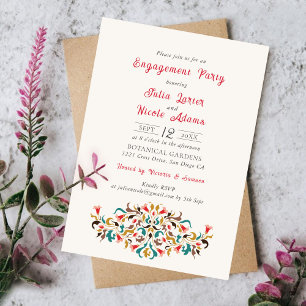 Invitation Élégant Romantique Moderne Fleur de Mariage