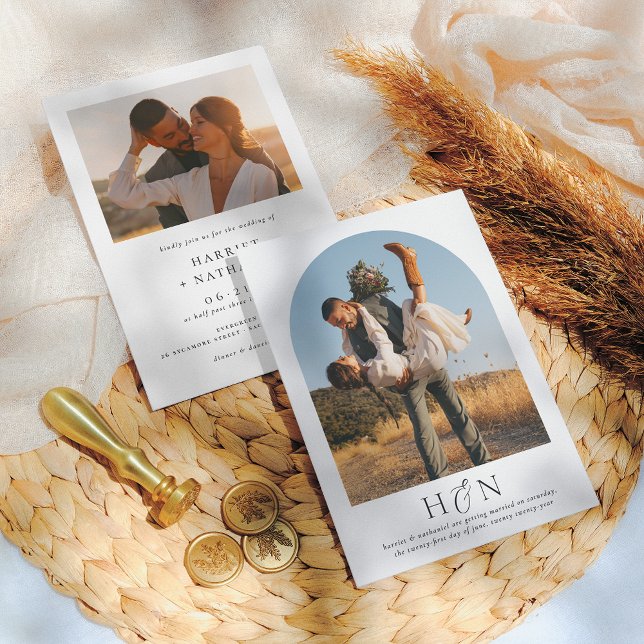 Invitation Élégant romantique moderne minimaliste 2 Mariage p (Créateur téléchargé)