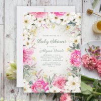 Elégant rose blanc Parties scintillant florale Bab