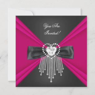Invitation Élégant Rose Foncé pour Toutes les Occasions
