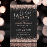 Invitation Elégant Rose Gold Black Parties scintillant 30e an<br><div class="desc">Célébrez votre 30e anniversaire avec élégance et élégance avec l'Elégant Rose Gold Black Parties scintillant 30e anniversaire Invitation! Ce design saisissant allie le noir classique à une parties scintillant rose brillante en or, créant un look sophistiqué et moderne pour votre célébration d'étape. Parfait pour un événement glamour, cette invitation donne...</div>