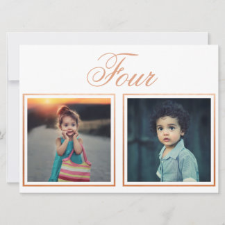 Invitation Élégant Rose Gold de l'âge de la mariée Numéro de