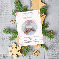 Elégant rose hiver onederland 1er anniversaire Pho
