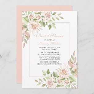 Invitation Élégant Rose Jardin rose Mariage floral
