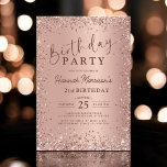 Invitation Elégant Rose métallique Parties scintillant d'or 2<br><div class="desc">Célébrez le 21e anniversaire en style avec cette Elégante Parties scintillant d'or Rose métallique 21e Invitation anniversaire! Le superbe design en or rose métallique, associé à des accents de parties scintillant étincelants, dégage élégance et glamour. Cette invitation donne le ton d'une célébration inoubliable, idéale pour ceux qui veulent marquer leur...</div>