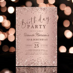 Invitation Elégant Rose métallique Parties scintillant d'or 3<br><div class="desc">Fêtez vos 30 ans de style avec cette Elégante Rose Metallic Gold Parties scintillant 30th Birthday Invitation! Doté d'une finition or rose métallique et d'accents de parties scintillant étincelants, cette invitation respire le raffinement et l'élégance, ce qui en fait un lieu idéal pour une fête d'anniversaire chic. Que vous planifiez...</div>
