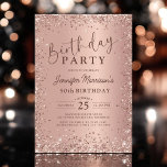 Invitation Elégant Rose métallique Parties scintillant d'or 5<br><div class="desc">Célébrez une étape fabuleuse avec cette Elégante Parties scintillant d'or Rose métallique 50e anniversaire Invitation! Dotée d'un design doré rose chatoyant aux effets métalliques modernes, cette invitation élégante donne le ton parfait pour une célébration glamour du 50ème anniversaire. Qu'il s'agisse d'un dîner chic ou d'une soirée animée, cet invitation ajoute...</div>
