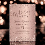Invitation Elégant Rose métallique Parties scintillant d'or 6<br><div class="desc">Célébrez un jalon avec cette Elégante Parties scintillant d'or Rose métallique 60e anniversaire Invitation! Dotée d'un design doré rose chatoyant et d'un effet métallique sophistiqué, cette invitation donne le ton parfait pour une célébration chic et glamour du 60e anniversaire. Idéale pour une soirée élégante, un dîner ou un rassemblement festif,...</div>