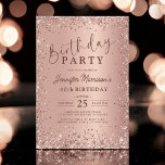 Invitation Elégant Rose métallique Parties scintillant or 40e<br><div class="desc">Célébrez vos 40 ans de style avec cette Elégante Rose Metallic Gold Parties scintillant 40th Birthday Invitation! Conçue avec un effet métallique or rose et des détails chatoyants de la parties scintillant, cette invitation est parfaite pour une fête d'anniversaire sophistiquée et glamour. Que vous soyez l'hôte d'un dîner chic, d'un...</div>