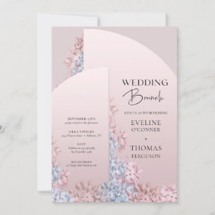 Invitation Elégant rose or boho arch mariage brunch