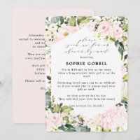 Élégant rose pâle Floral par Baby shower de messag
