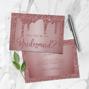 Invitation Élégant Rose Parties scintillant or Drives Bridesm