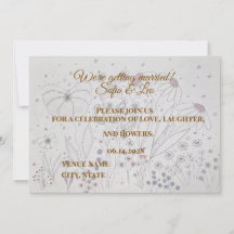 Élégant Rose Poussiéreux Gris Floral Mariage Dessi