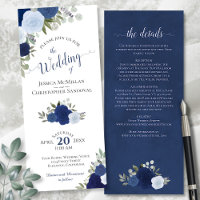 Elégant Roses de Boho Bleu avec Mariage Détails