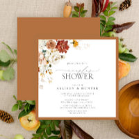 Elégant rouille Orange Aquarelle Couples Douche In