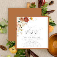 Elégant rouille orange Fête des mariées aquarelle