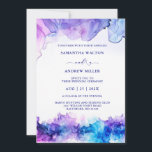Invitation Elégant Royal Blue et violet Mariage<br><div class="desc">Galaxy Royal Blue and Purple Wedding Invitations, Editable Turquoise Blue lavender Modèle, Royal Blue and Purple Party, Blue Violet Faites de votre journée spéciale inoubliable avec nos élégantes invitations de mariage bleu royal et violet. Conçues avec des détails luxueux, ces invitations sont parfaites pour un mariage sophistiqué et mémorable. Personnalisez-les...</div>