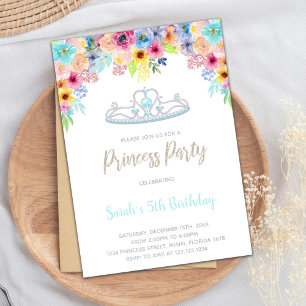 Invitation Elégant Royal Party for Girls