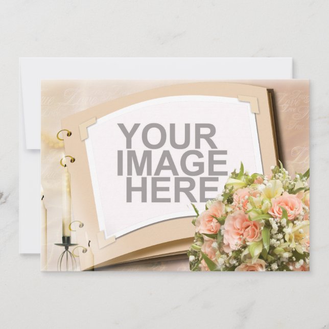 Invitation Élégant RSVP pour chandelles personnalisées (Devant)