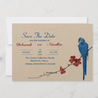 Invitation Élégant rustique et faire part unique d'oiseau
