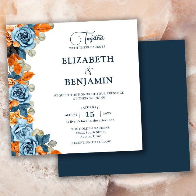 Invitation Élégant Rustique Nuit Et Mariage Bohème Rust (Créateur téléchargé)
