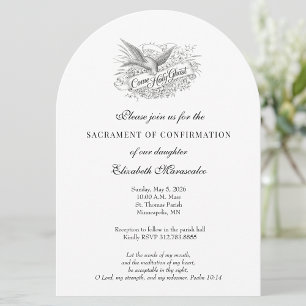 Invitation Élégant sacrement catholique de confirmation