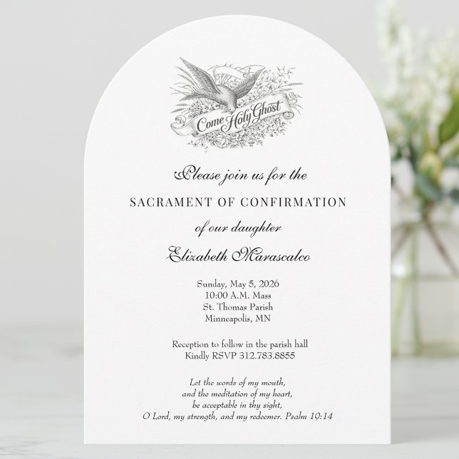 Invitation Élégant sacrement catholique de confirmation (Créateur téléchargé)