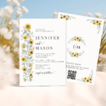 Elégant Sage Fleurs Jaunes Mariage de tournesols