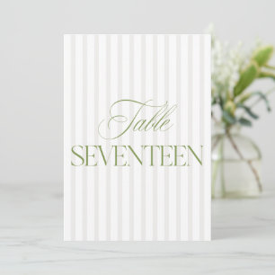 Invitation Élégant Sage Green & Beige Mariage 17 Numéro de ta