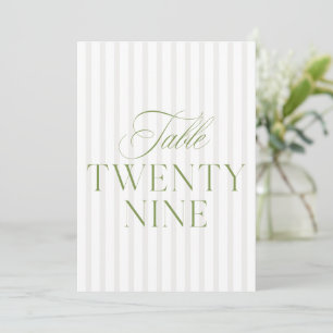 Invitation Elégant Sage Green & Beige Mariage 29 Numéro de ta