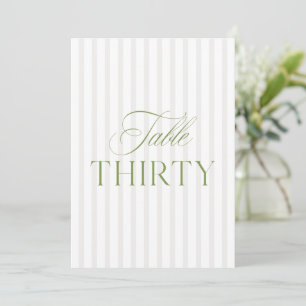 Invitation Elégant Sage Green & Beige Mariage 30 Numéro de ta