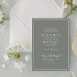 Invitation Elegant Sage Green Classic Script Wedding<br><div class="desc">A classic, elegant sage green wedding invitation, featuring script calligraphy. Perfect for the modern bride having a formal affair. Contact designer for matching products. Thank you sooo much for supporting our small business, we really appreciate it! We are so happy you love this design as much as we do, and...</div>