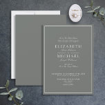 Invitation Elegant Sage Green Classic Script Wedding<br><div class="desc">A classic, elegant sage green wedding invitation, featuring script calligraphy. Perfect for the modern bride having a formal affair. Contact designer for matching products. Thank you sooo much for supporting our small business, we really appreciate it! We are so happy you love this design as much as we do, and...</div>