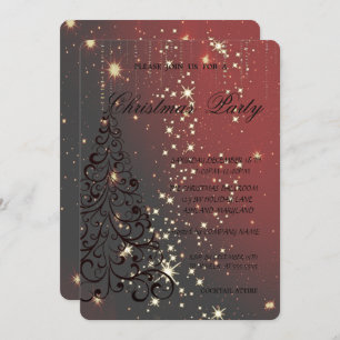Invitation Élégant sapin de Noël, fête de Noël