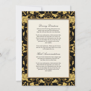 Invitation Élégant Script Black Gold Parties scintillant Mari