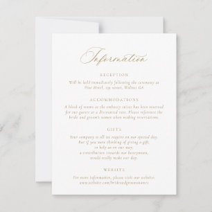 Invitation Élégant script de calligraphie Informations Mariag