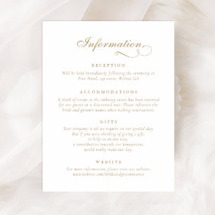 Invitation Élégant script de calligraphie Informations Mariag