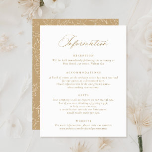 Invitation Élégant script de calligraphie Informations Mariag