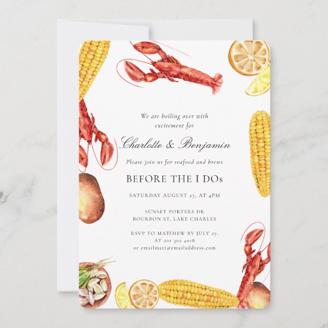Invitation Elegant Script Engagement Party (Devant)