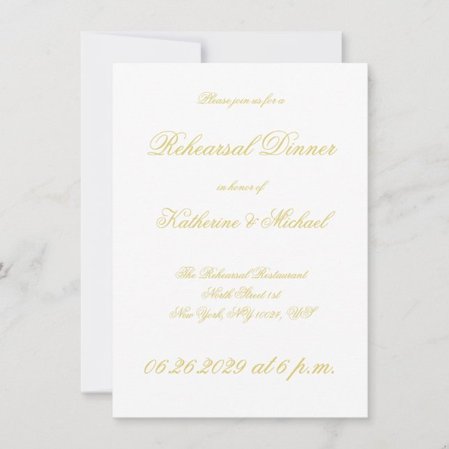 Invitation Elegant Script Island Citrus Wedding Rehearsal (Devant)
