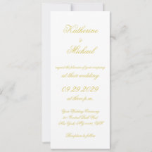 Elegant Script Island Citrus Yellow Wedding Invite