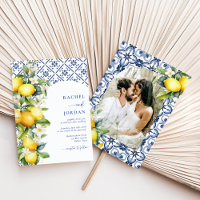 Élégant Script Lemon Méditerranéen Mariage photo