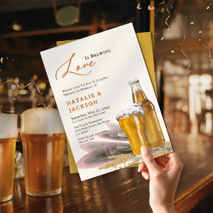 Invitation Élégant Script Love est brasser Couples Douche