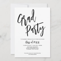 Élégant Script Minimaliste Luxury Graduation Party