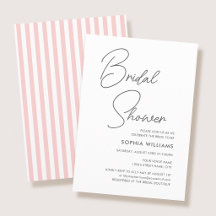 Élégant Script Moderne pour Baby Shower Rose avec