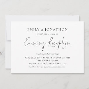 Invitation Élégant Script N'Importe Quelle Couleur Mariage de