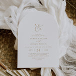 Invitation Élégant script or Monogram Boho Arch Mariage<br><div class="desc">Cet élégant script en or monogramme faire-part de mariage en arc de bouho est parfait pour un mariage simple. Le design minimaliste or et blanc présente une typographie romantique avec style glamour moderne. Personnalisable dans n'importe quelle couleur. Gardez le design minimal et élégant, tel quel, ou personnalisez-le en ajoutant vos...</div>