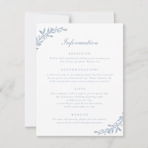 Invitation Élégant Script Vintage feuille d'olive Détails du