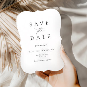 Invitation Élégant Script Wedding Enregistrer la date