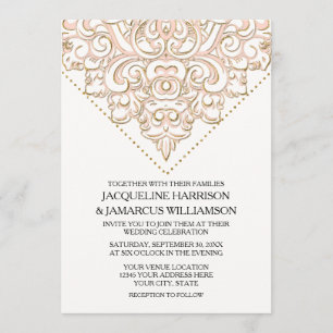 Invitation Élégant Scroll Swirl Moderne Simple Mariage